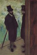Edgar Degas someone in the corner  of stage France oil painting artist